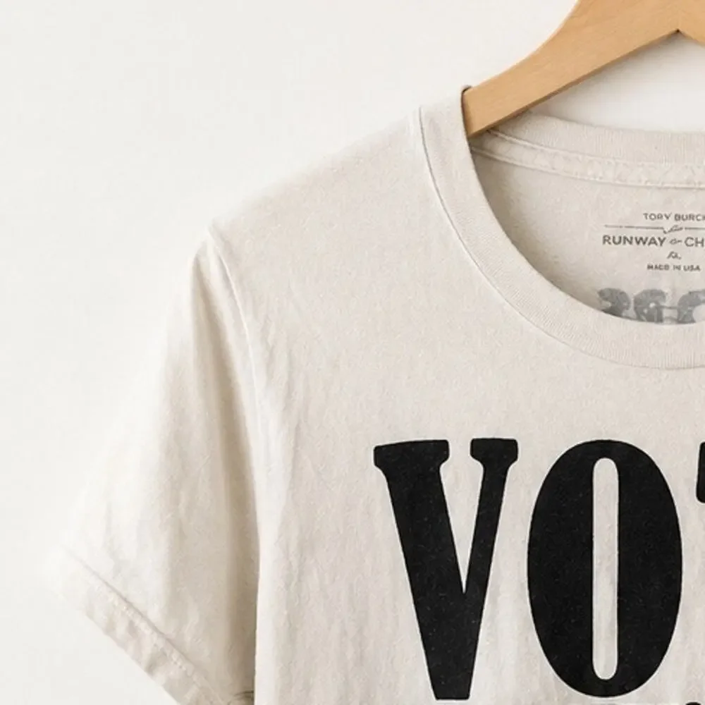 Tory Burch Runway for Change Obama 2008 “VOTE” Graphic Tee – Rare Collectible
